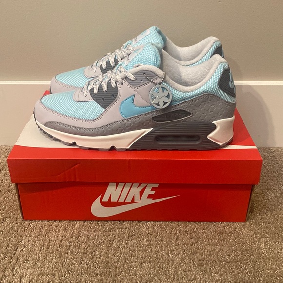 Nike Other - Nike Air Max 90 Snowflake Blue/Cool Grey & White Men’s Size 10